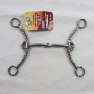 Tough One 5" Sweet Iron Lifter Snaffle Bit 8" Cheeks Dot Accents 245200-0-0